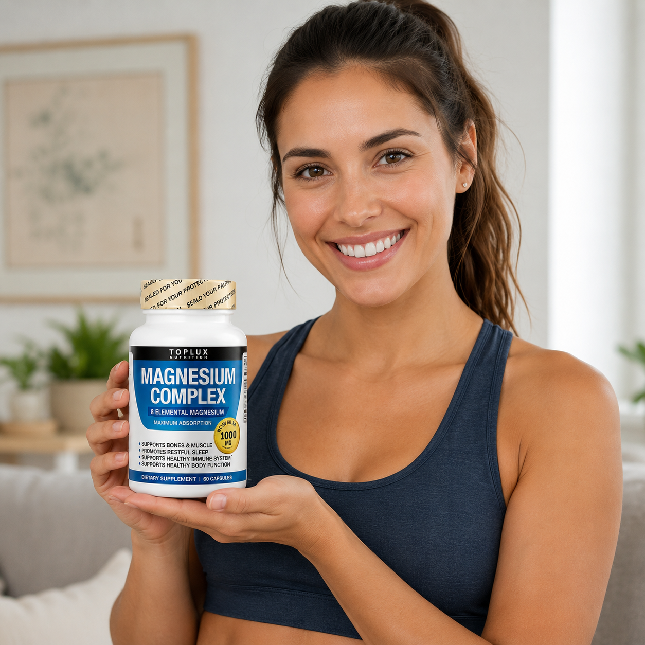 Magnesium Complex Toplux 90 Capsulas: Relajación profunda y energía natural diaria.
