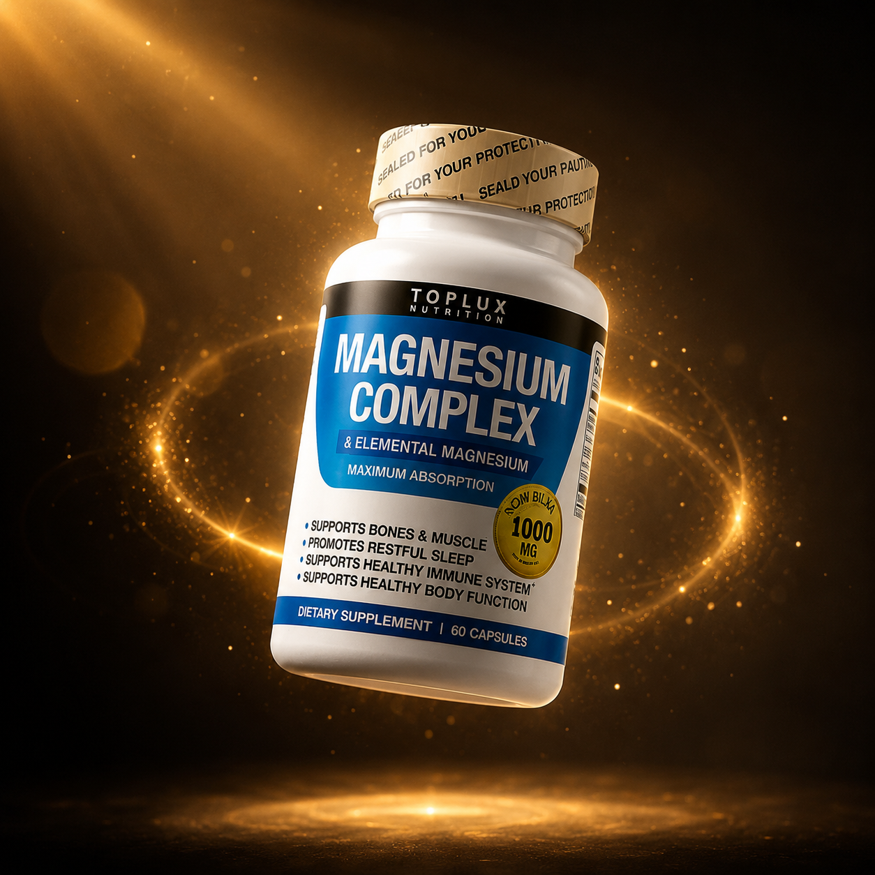 Magnesium Complex Toplux 90 Capsulas: Relajación profunda y energía natural diaria.